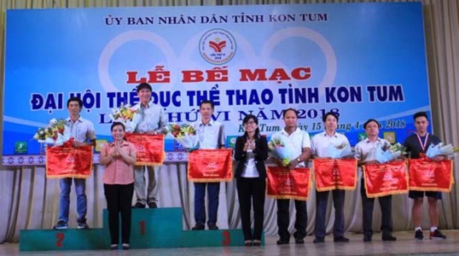Đoàn vận động viên huyện Ngọc Hồi đạt giải ba toàn đoàn tại Đại hội TDTT tỉnh Kon Tum lần thứ VI năm 2018