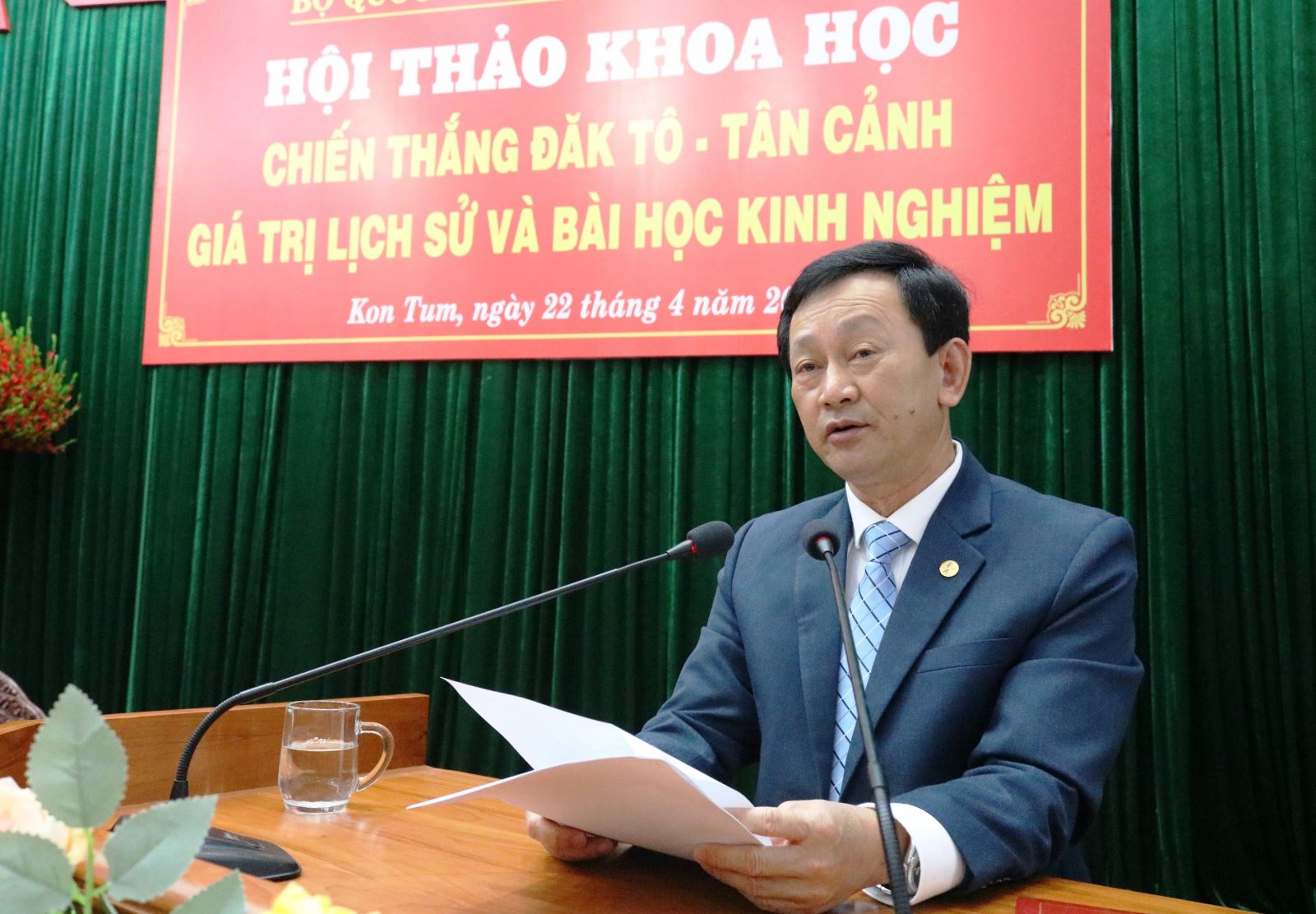 Phát biểu của đồng chí Bí thư Tỉnh ủy chào mừng Hội thảo khoa học "Chiến thắng Đắk Tô - Tân Cảnh - Giá trị lịch sử và bài học kinh nghiệm"