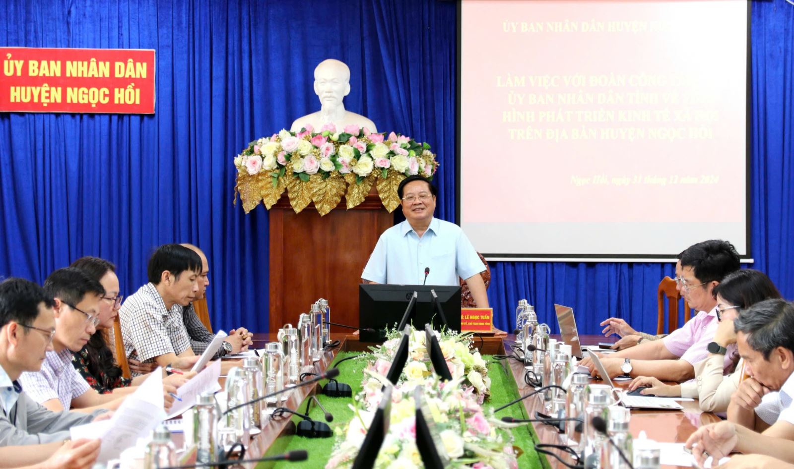 Chủ tịch UBND tỉnh kiểm tra, làm việc tại huyện Ngọc Hồi
