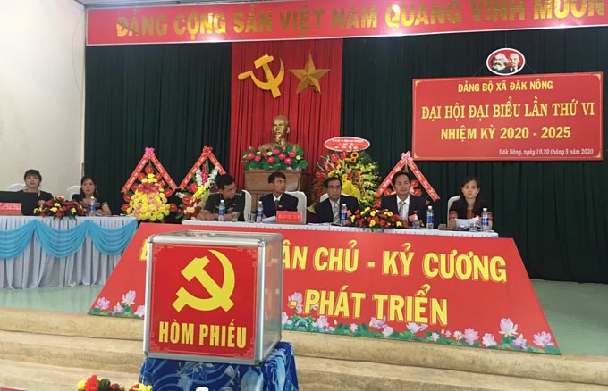 Đại hội Đại biểu Đảng bộ xã Đắk Nông lần thứ VI, nhiệm kỳ 2020-2025