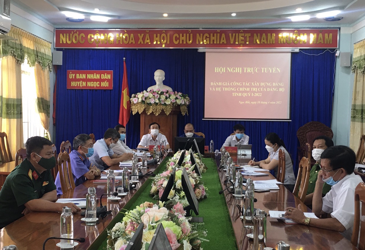 Tỉnh ủy tổ chức Hội nghị trực tuyến đánh giá công tác xây dựng Đảng và hệ thống chính trị của Đảng bộ tỉnh quý I năm 2022