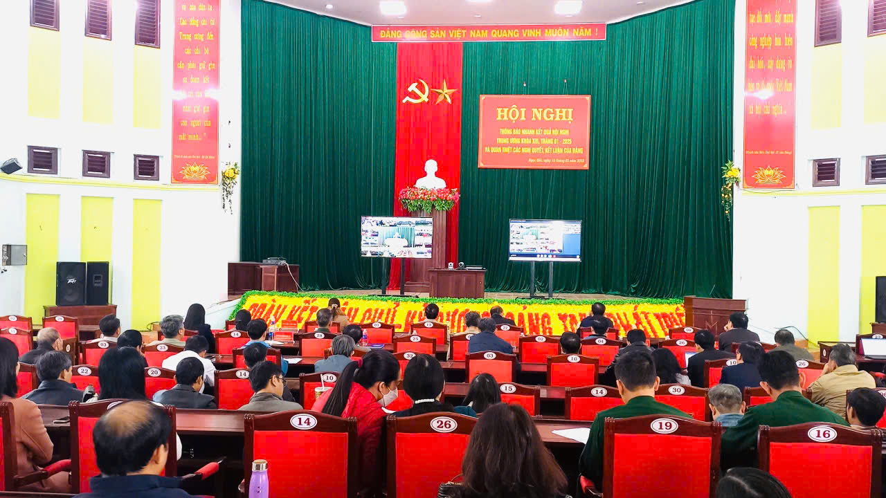 Hội nghị thông báo nhanh kết quả Hội nghị Trung ương khóa XIII và quán triệt các Kết luận của Đảng